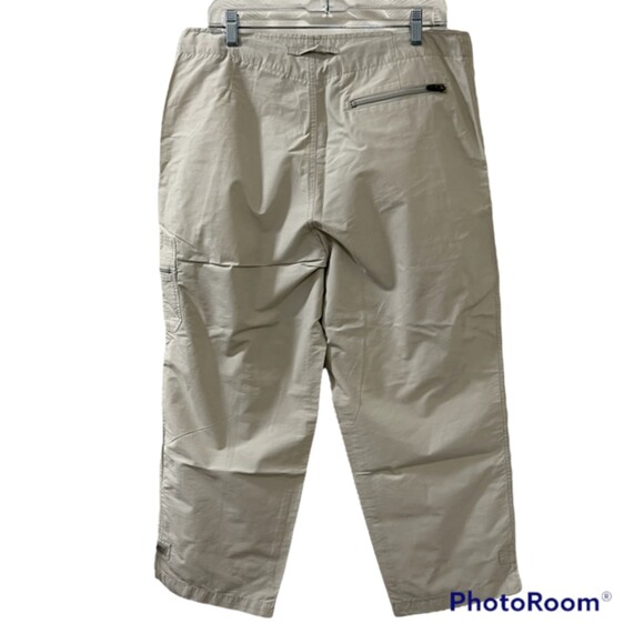 Columbia Womens Khaki Cropped Cargo Pants Hiking Cropped Pants Trousers Sz Large - Picture 2 of 12